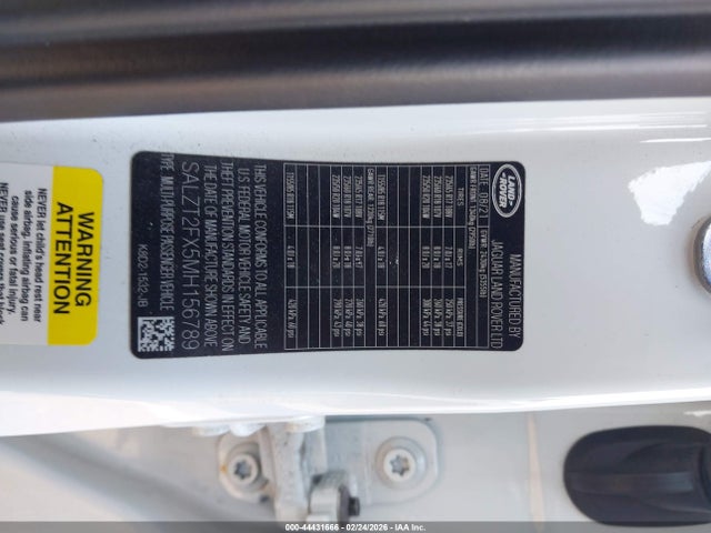 2021 LAND ROVER RANGE ROVER EVOQUE SALZT2FX5MH156789 Photo 8