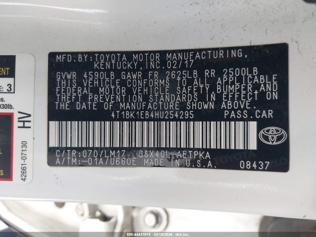 2017 TOYOTA AVALON 4T1BK1EB4HU254295 Photo 8