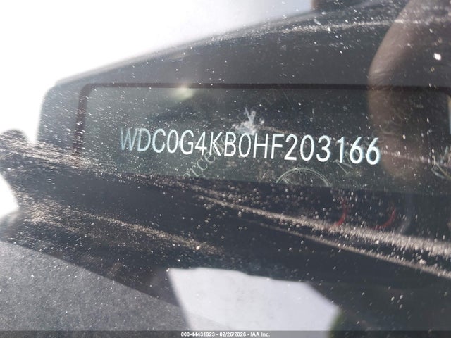 44431923 :رقم المزاد ، WDC0G4KB0HF203166 vin ، 2017 Mercedes-benz Glc 300 4matic مزاد بيع