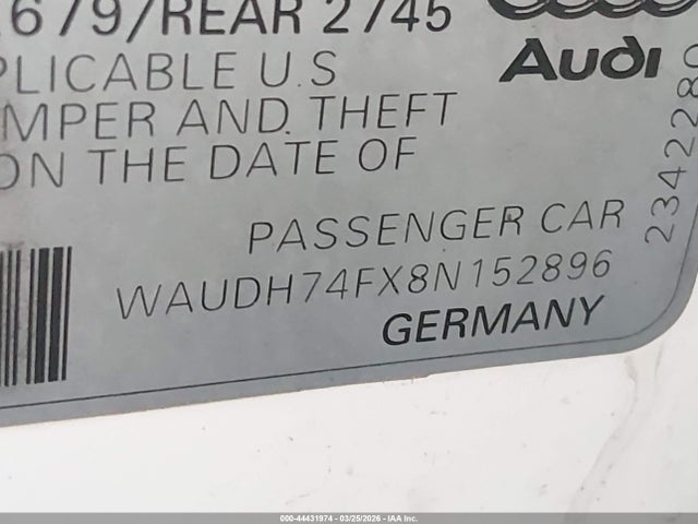 2008 AUDI A6 WAUDH74FX8N152896 Photo 8