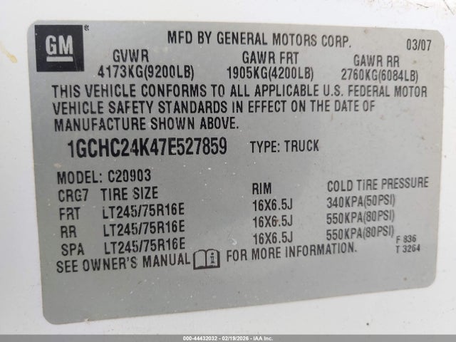 2007 CHEVROLET SILVERADO 2500HD 1GCHC24K47E527859 Photo 8