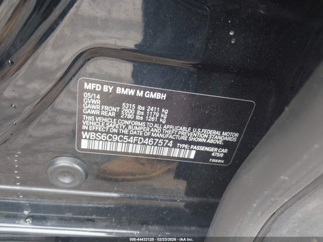 2015 BMW M6 GRAN COUPE WBS6C9C54FD467574 Photo 8