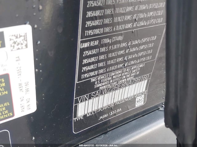 2022 LAND ROVER RANGE ROVER SPORT SALWZ2RE8NA799160 Photo 8