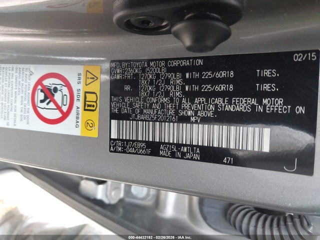 Продаж на аукціоні авто 2015 Lexus Nx 200t F Sport, vin: JTJBARBZ5F2012161, номер лоту: 44432192