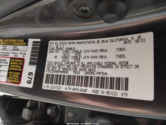 Toyota Tacoma Sr5 V6 2021 3TMCZ5AN8MM405083 Image 9