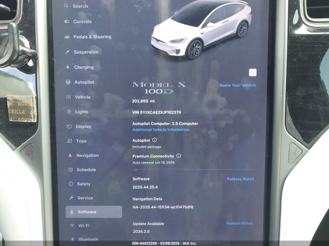 Продажа на аукционе авто 2018 Tesla Model X 100d/75d/p100d, vin: 5YJXCAE2XJF102379, номер лота: 44432259