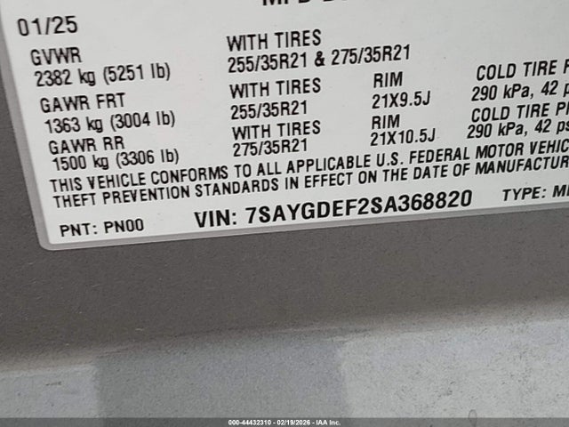 7SAYGDEF2SA368820 Tesla Model Y Performance Dual Motor All-wheel Drive
