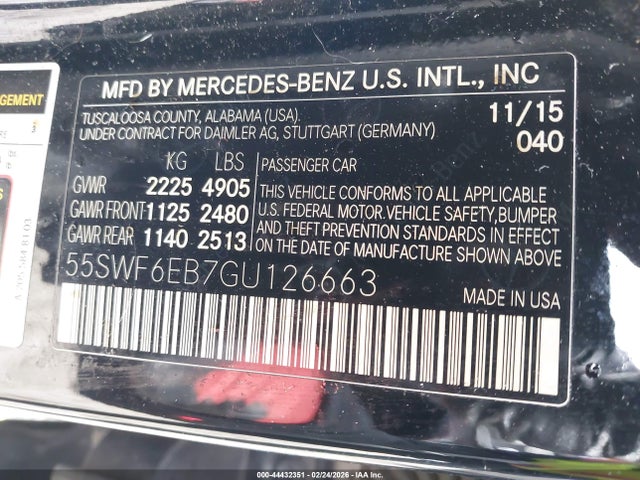 2016 MERCEDES-BENZ C 450 AMG 55SWF6EB7GU126663 Photo 8