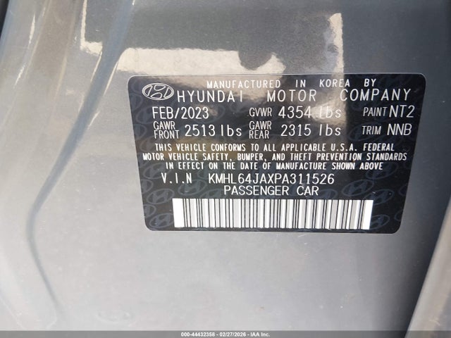 KMHL64JAXPA311526 Hyundai SONATA SEL