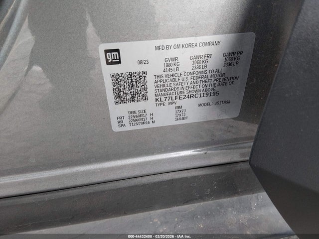 2024 CHEVROLET TRAX KL77LFE24RC119195 Photo 8