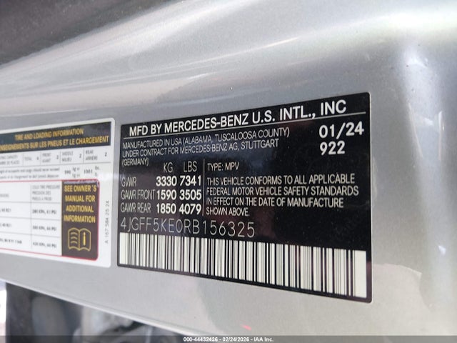 Продаж на аукціоні авто 2024 Mercedes-benz Gls 450 4matic, vin: 4JGFF5KE0RB156325, номер лоту: 44432436