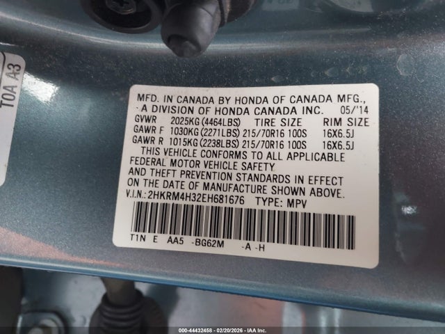 Honda CR-V LX 2014 2HKRM4H32EH681676 Image 9