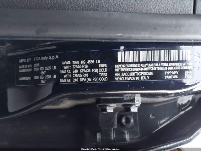 2016 JEEP RENEGADE ZACCJBBT9GPD80506 Photo 8