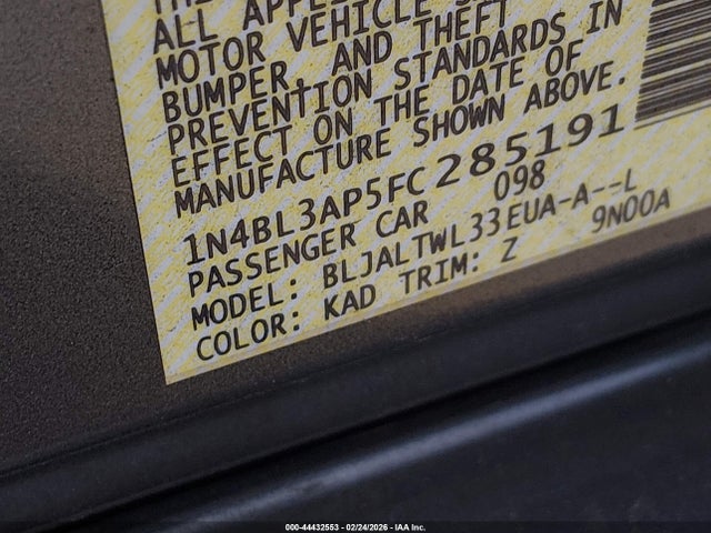 Nissan Altima 3.5 Sl 2015 1N4BL3AP5FC285191 Image 9