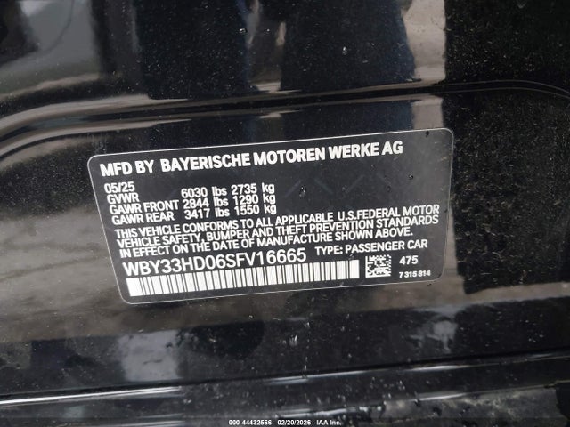 WBY33HD06SFV16665 BMW I4 Gran Coupe M50