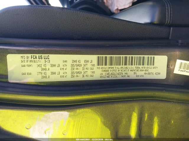 2020 DODGE DURANGO 1C4RDJAG3LC142374 Photo 8