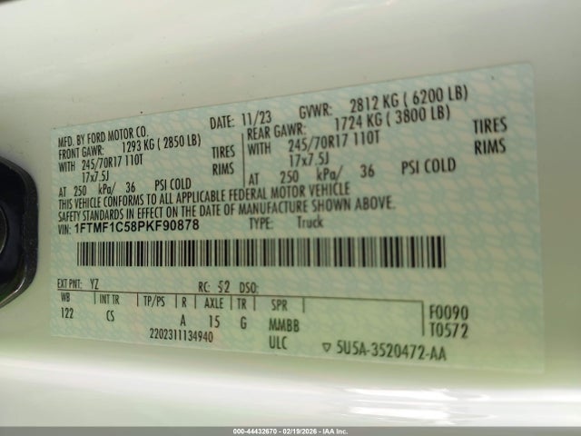 Ford F-150 Xl 2023 1FTMF1C58PKF90878 Image 9