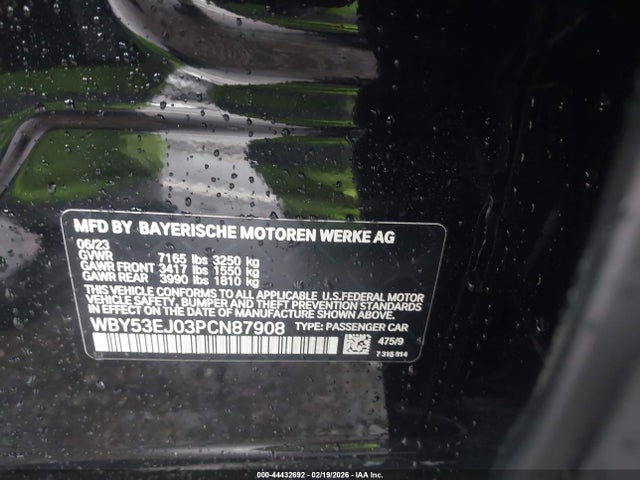 Продаж на аукціоні авто 2023 Bmw I7 Xdrive60, vin: WBY53EJ03PCN87908, номер лоту: 44432692