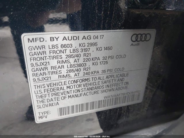 2017 AUDI Q7 WA1VAAF79HD054893 Photo 8