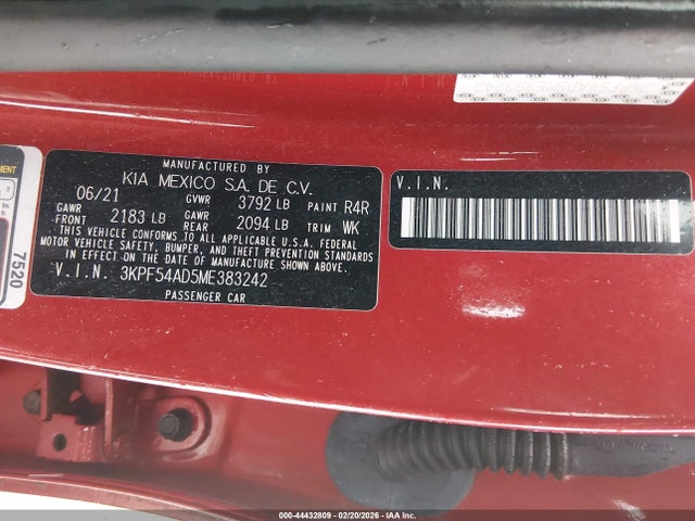 2021 KIA FORTE 3KPF54AD5ME383242 Photo 8