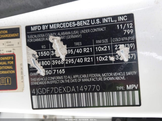 2013 MERCEDES-BENZ GL 550 4JGDF7DEXDA149770 Photo 8