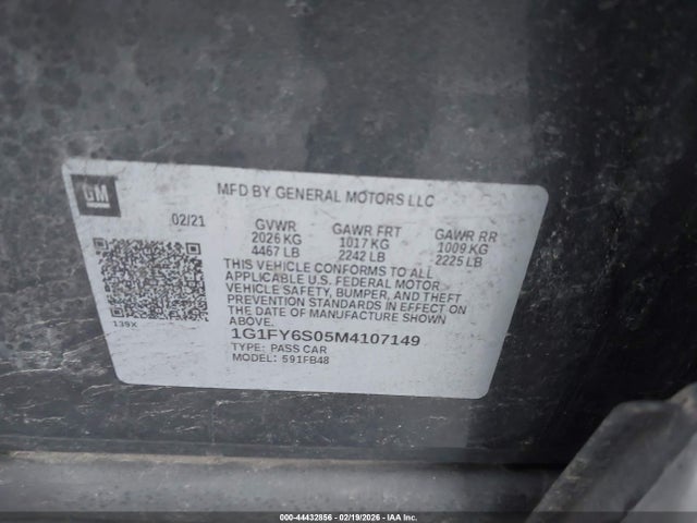 2021 CHEVROLET BOLT EV 1G1FY6S05M4107149 Photo 8