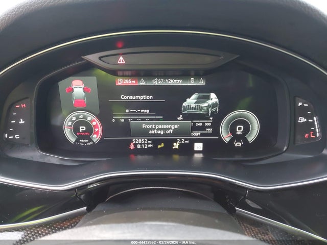 2023 Audi Sq7 Prestige Tfsi Quattro Tiptronic მანქანა იყიდება აუქციონზე, vin: WA1VWBF77PD003852, აუქციონის ნომერი: 44432862