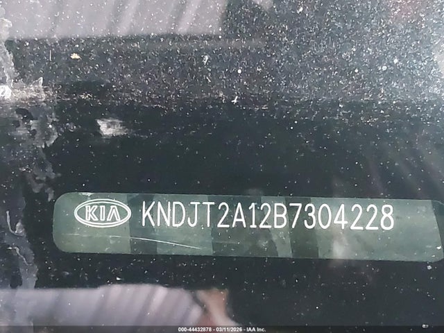 44432878 :رقم المزاد ، KNDJT2A12B7304228 vin ، 2011 Kia Soul ! مزاد بيع