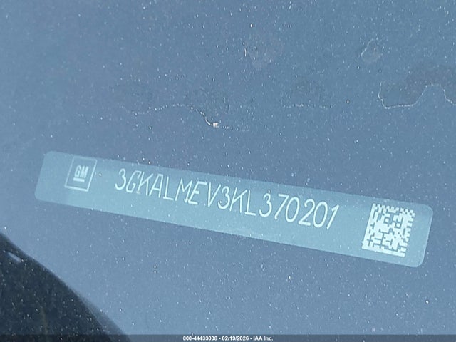 44433008 :رقم المزاد ، 3GKALMEV3KL370201 vin ، 2019 Gmc Terrain Sle مزاد بيع