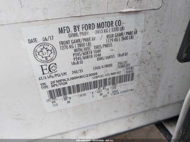 2017 FORD EDGE 2FMPK3J90HBC23099 Photo 8