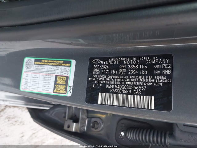 Aukcja sprzedaży 2025 Hyundai Elantra Sel Sport, vin: KMHLM4DG6SU956557, numer aukcji: 44433091