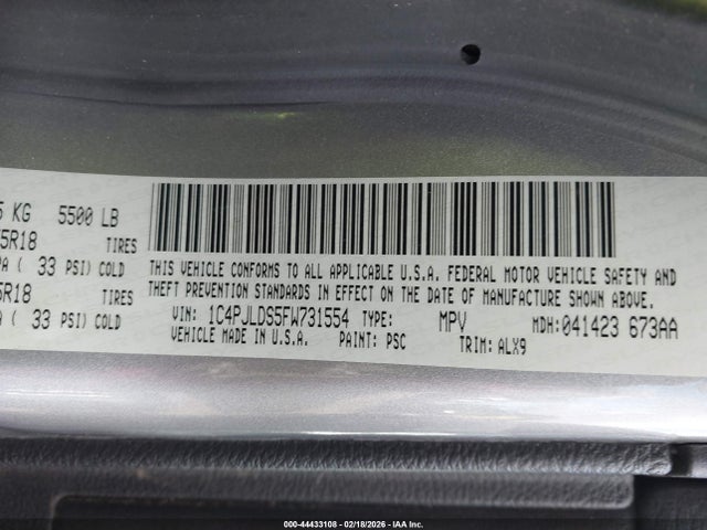 Jeep Cherokee Limited 2015 1C4PJLDS5FW731554 Image 9