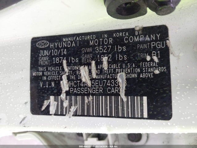 Hyundai ACCENT GLS 2014 KMHCT4AE5EU743383 Image 9