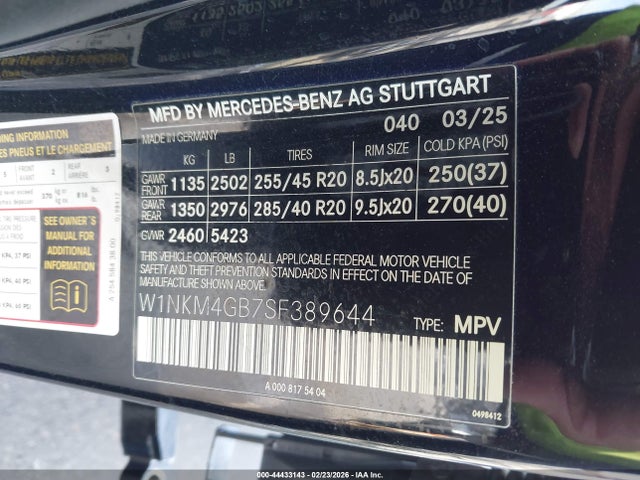 W1NKM4GB7SF389644 Mercedes-Benz Glc 300 Suv