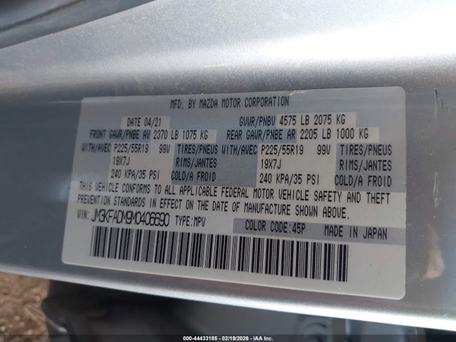 JM3KFADM9M0406690 Mazda Cx-5 Grand Touring
