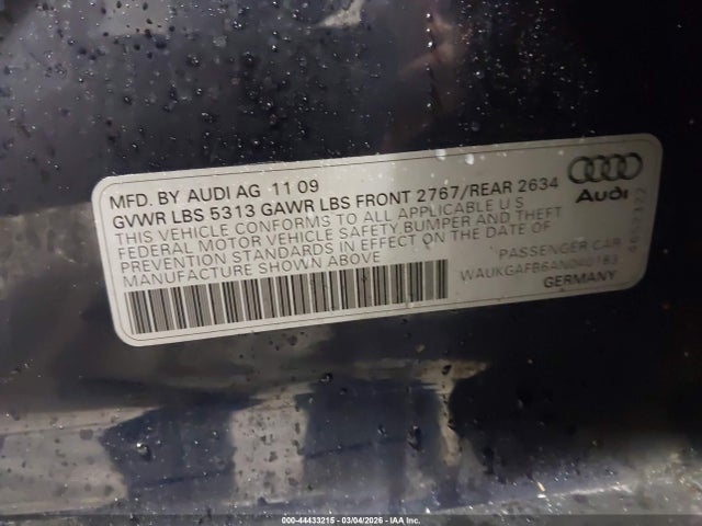 2010 AUDI A6 WAUKGAFB6AN040183 Photo 8