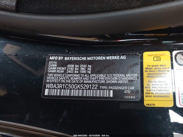 WBA3R1C50GK529122 BMW 435i