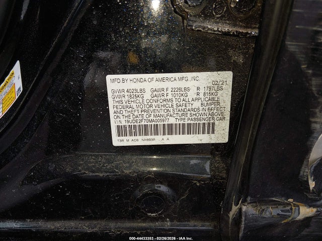 2021 Acura Ilx Premium Package/technology Package მანქანა იყიდება აუქციონზე, vin: 19UDE2F70MA005977, აუქციონის ნომერი: 44433353