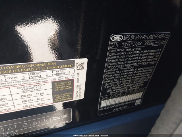 SALWR2SU1LA898255 Land Rover Range Rover Sport Hse Mhev