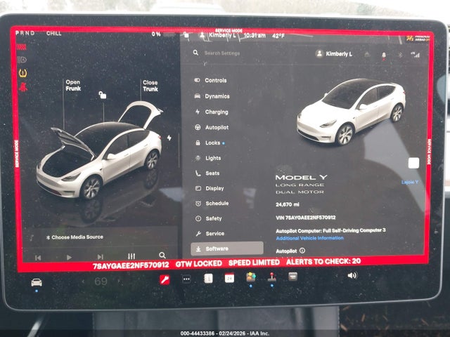 2022 TESLA MODEL Y 7SAYGAEE2NF570912 Photo 6