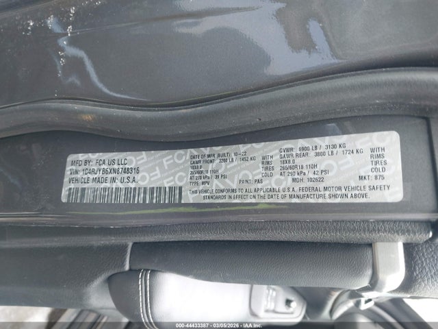 1C4RJYB6XN8748316 Jeep Grand Cherokee 4xe Limited 4x4
