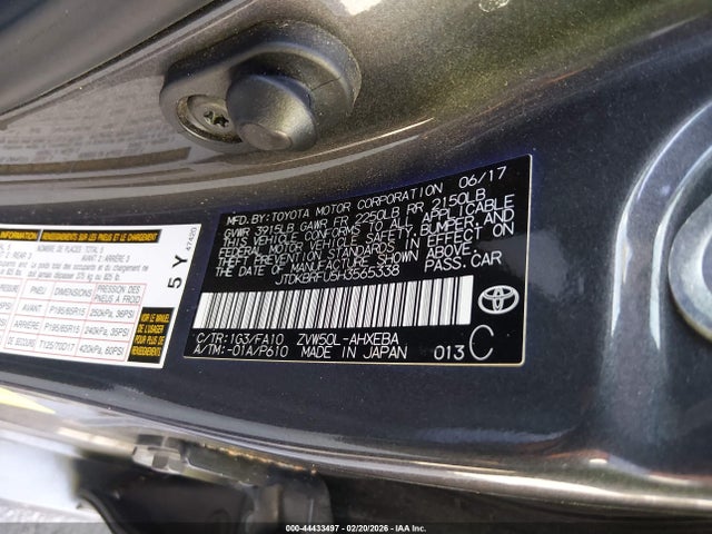JTDKBRFU5H3565338 Toyota Prius Two