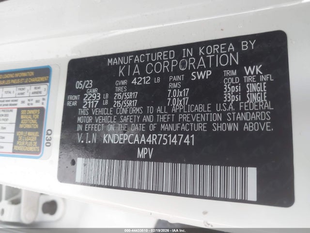 KNDEPCAA4R7514741 KIA Seltos Lx