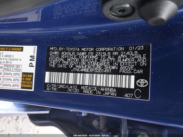 2023 TOYOTA COROLLA JTNC4MBEXP3201491 Photo 8