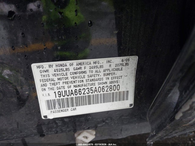 Продаж на аукціоні авто 2005 Acura Tl, vin: 19UUA66235A062800, номер лоту: 44433579