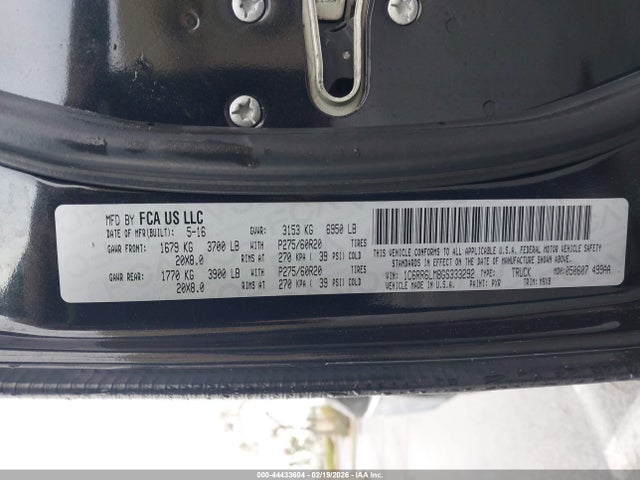 1C6RR6LM8GS333292 RAM 1500 Big Horn