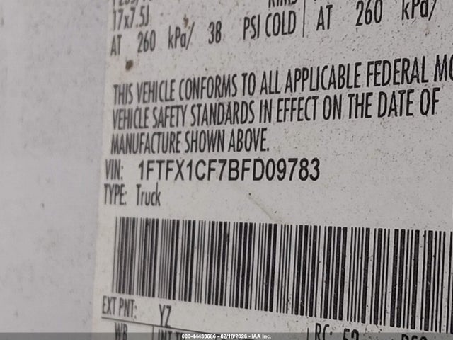 2011 FORD F-150 1FTFX1CF7BFD09783 Photo 8