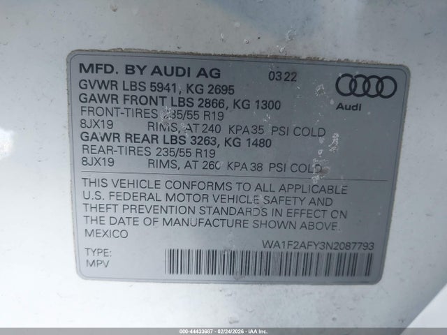 2022 AUDI Q5 WA1F2AFY3N2087793 Photo 8