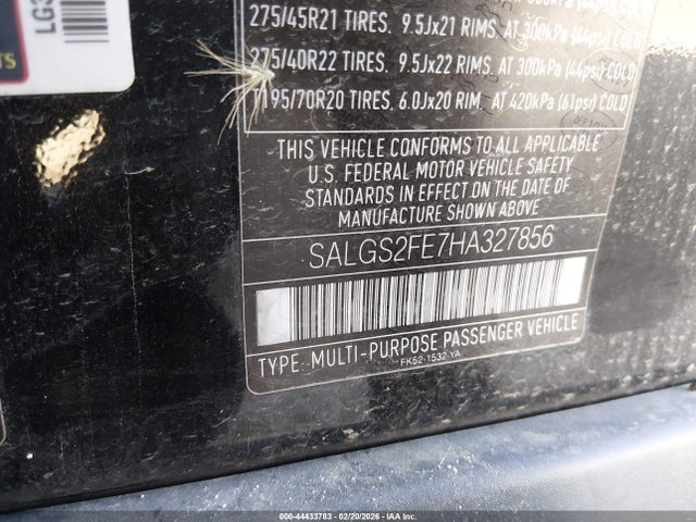 2017 LAND ROVER RANGE ROVER SALGS2FE7HA327856 Photo 8