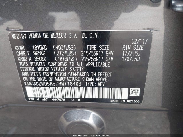3CZRU5H57HM718463 Honda HR-V EX